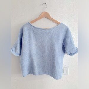 Sezane Paco Reversible Jumper, Sky blue